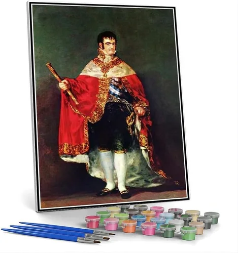 Vista 7 de Pintura por números para kits de adultos Retrato de Ferdinand guillemardet Pintura por Francisco Goya Kit de pintura por números sobre lienzo