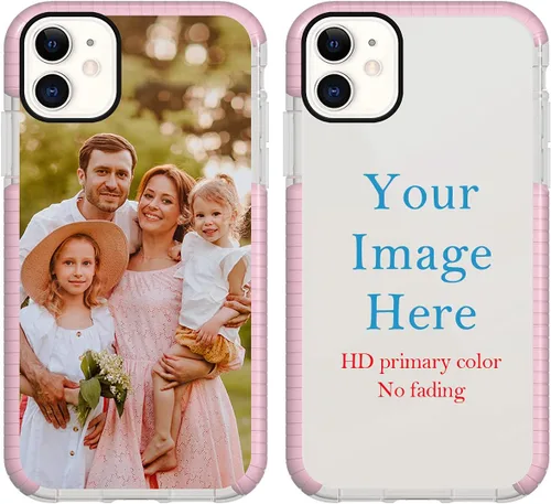 Vista 9 de Funda de teléfono personalizada para iPhone 11, funda de teléfono personalizada con nombre de foto, resistente a los golpes, resistente a los Negro