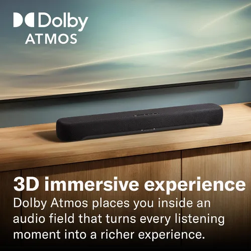 Vista 2 de YAMAHA B200A Compact Sound Bar with Dolby Atmos, Bluetooth - Black