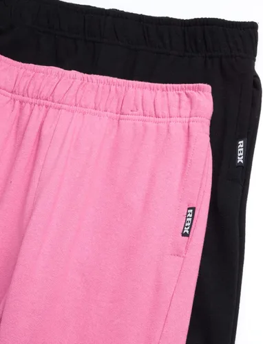 Vista 6 de RBX Pantalones deportivos para niña - Paquete de 2 pantalones deportivos de forro polar (tamaño 4-16)