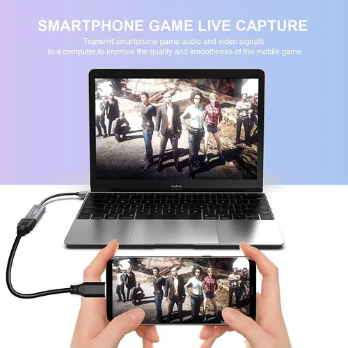 Vista 5 de Tarjeta de Captura de Video, Tarjeta de Grabación de Video Maravillosa 4K HDMI a 1080P USB C para Transmisión de Juegos, Grabador de TV