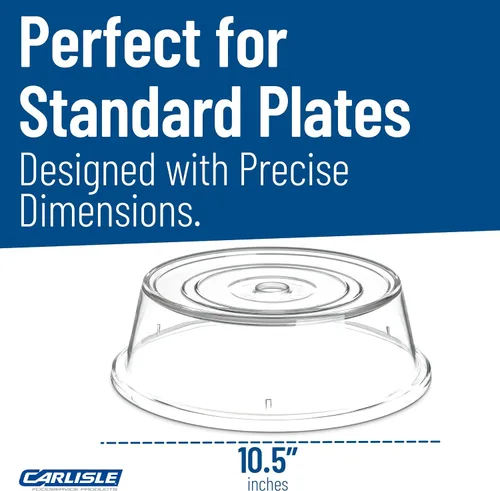 Vista 4 de Carlisle FoodService Products Cubierta de plástico para platos, cubierta redonda para catering, cocina, restaurante, 10.95 x 11 x 3.32 pulgadas