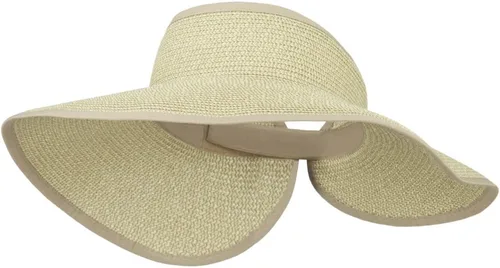 Vista 7 de Jeanne Simmons Visera enrollable de tweed UPF 50+ para mujer Negro