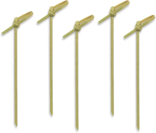 Vista 6 de Party Essentials Elegantes pinchos de aperitivo Martini Cocktail mantiene los ingredientes unidos, púas de prisma de 4 pulgadas, negro, 500