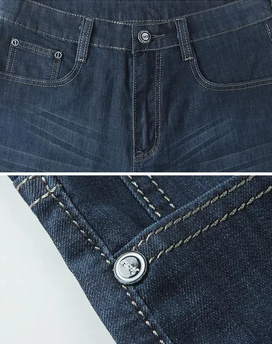 Vista 5 de TheyLook Pantalones cortos de mezclilla sueltos con bolsillo para hombre