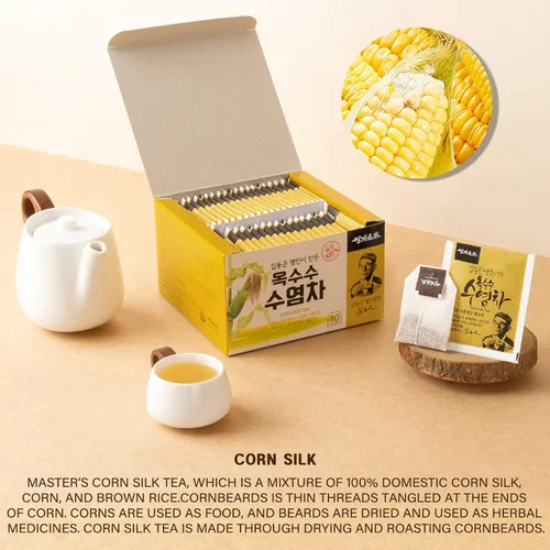 Vista 3 de Ssanggye Tea Té de seda de maíz 0.05 oz X 40 bolsas de té