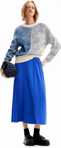 Vista 4 de Desigual Suéter de punto bicolor para mujer