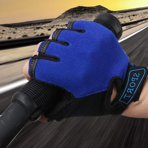 Vista 2 de FREEHAWK Guantes de ciclismo para niños, antideslizantes, ultrafinos, medio dedo, ciclismo, transpirables, guantes de patinaje sobre ruedas
