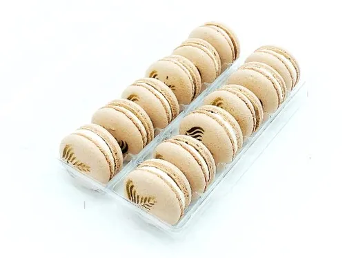 Vista 2 de Paquete de 12 Macaron vegano con leche de almendra y vainilla