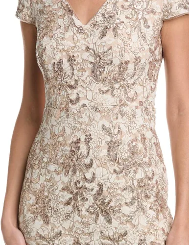 Vista 3 de JS Collections Vestido Bailey con cuello en V para mujer