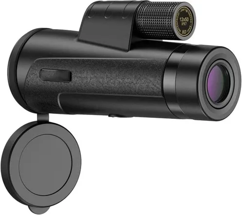 Vista 4 de Portable Binoculars High Power 12x50 Monocular Telescope, IPX7 Waterproof Monocular with BAK4 Prism Lens Monocular with Smartphone Adapter and