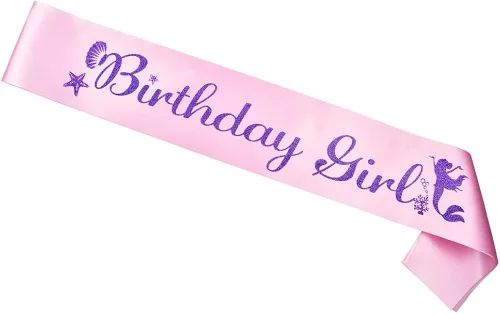 Vista 9 de Vestido de tutú de lavanda para niñas con camiseta de cumpleaños de sirena y diadema, 3-8 años