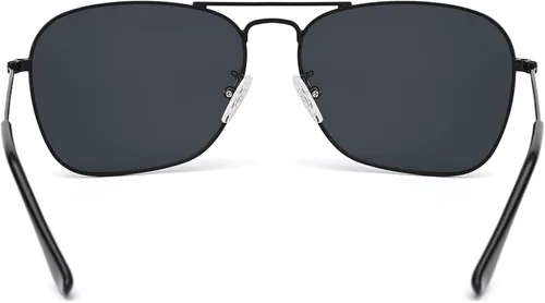 Vista 8 de Lentes de sol cuadrados de aviador para mujeres y hombres, polarizados, militares, cuadrados, clásicos, vintage, de metal
