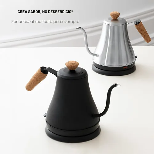 Vista 7 de Bodum Melior - Hervidor de agua eléctrico de cuello de cisne de 27 onzas, para verter sobre café y té, acero inoxidable cepillado