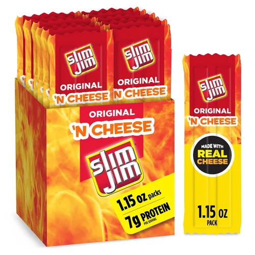 Vista 14 de Slim Jim Original Beef Snack Stick 'N Jalapeño Cheese, 1.5 oz