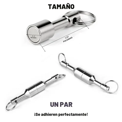 Vista 2 de Imán de Llavero para Prueba de Latón, Imanes de Bolsillo para Llavero con Fuerte Imán Magnético de Tierras Raras de Neodimio, Oro, Plata, Joyería