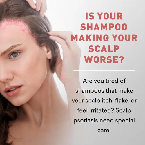 Vista 3 de Just Nutritive Psoriasis Soften Hair Shampoo Champú natural para preocupaciones del cuero cabelludo Champú sin sulfato para hombres y mujeres