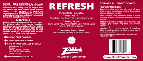 Vista 2 de Botella pulverizadora Refresh Eliminator de cuartos de galón