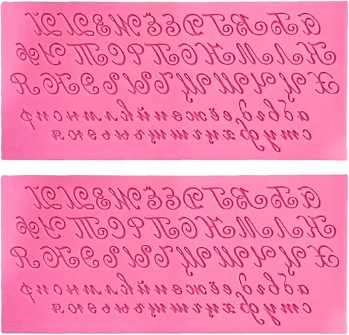 Vista 5 de Yuly 3D Artística Letra Rusa Silicona Pastel Fondant DIY Molde Escritura a mano C Bagel Silicona Molde para hornear