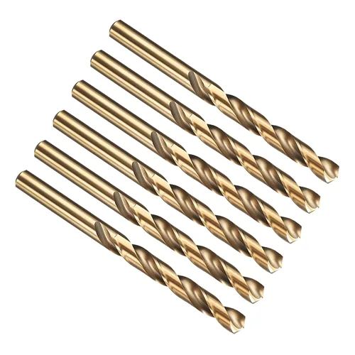 Vista 206 de PATIKIL Broca Jobber de 0.039 in, vástago recto M35 cobalto 5% acero de alta velocidad 135° acabado dorado para metal duro de acero inoxidable - 2