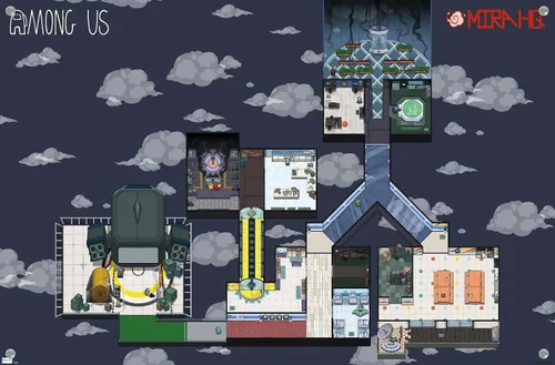 Vista 4 de Among Us - Póster de pared Mira Map con pasadores