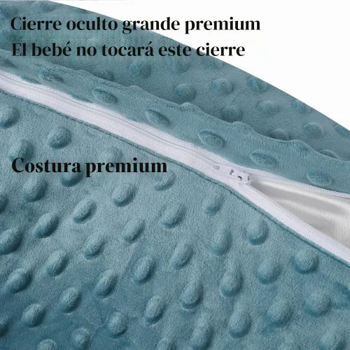 Vista 5 de Set de fundas para almohada de lactancia Dot 2 piezas, fundas ultra suaves compatibles con almohada Boppy, almohada estándar para bebé niño niña
