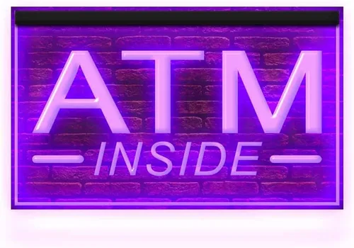 Vista 15 de 120049 ATM Inside 24 Hour Deposit Check Banking Display LED Light Letrero de neón (12 x 8 pulgadas, 16 colores por control remoto)