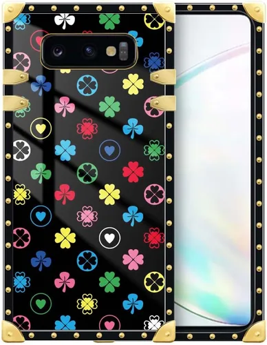 Vista 102 de Funda compatible con Samsung Galaxy S10 4G, TPU suave de lujo y parte trasera de policarbonato duro para niñas y mujeres, funda protectora a prueba