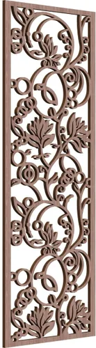 Vista 91 de Caspian Paneles de pared de madera con calado decorativo perforado, 9 3/8 pulgadas de ancho x 24 3/8 pulgadas de alto x 1/4 de alto, cereza