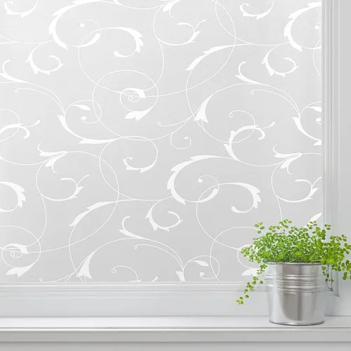 Vista 10 de LEMON CLOUD Película opaca total para ventana, adhesivos de vinilo, calcomanías decorativas 3D con efecto vitral para vidrio, cobertura estática
