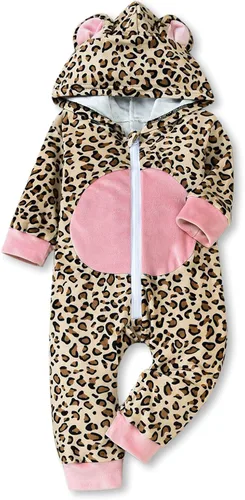 Vista 14 de Mameluco con capucha y cremallera con capucha y alas de ángel de unicornio 3D para bebé, ropa de Navidad, color rosa y blanco