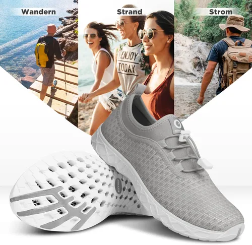Vista 7 de SEEKWAY Zapatos de agua para hombre y mujer, secado rápido, zapatos acuáticos descalzos, playa, caminar, kayak, canotaje, deportes acuáticos SP006