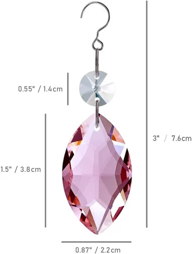 Vista 5 de Prismas cristalinos de cristal de la lámpara de 12 piezas, ojo de caballo Sun Catcher Ojo de Caballo 12pcs