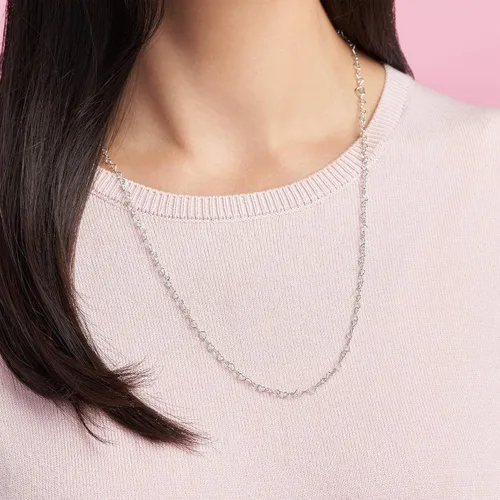 Vista 5 de PANDORA Jewelry Joined Hearts - Collar de plata de ley, 23.6 pulgadas, Metal, N A