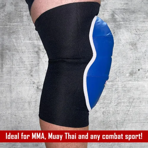 Vista 3 de Rodilleras MMA Avanzadas de Combat Sports IMF Tech™ – Espuma Moldeada por Inyección, Superficie de Golpeo de Cuero, Manga de Apoyo de Neopreno