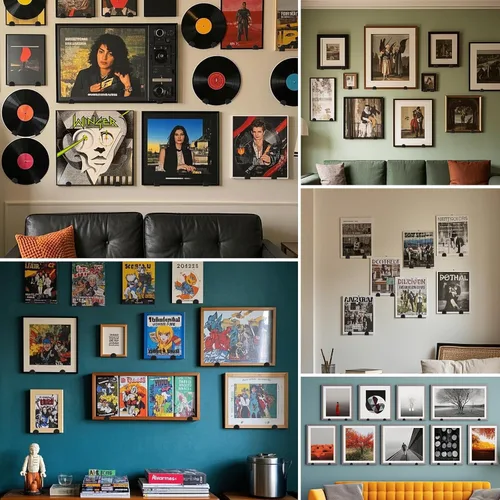 Vista 7 de XANGNIER Estante de exhibición de acero inoxidable para discos de vinilo, 12 unidades, soporte para discos de vinilo, cubierta de álbum, colgador