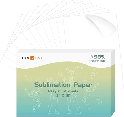 Vista 7 de HTVRONT - Papel de sublimación de 8.5 x 11 pulgadas - 150 hojas de papel de sublimación compatibles con la impresora de inyección de tinta de 120 gsm