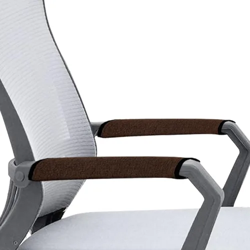 Vista 7 de Ntomtuex Juego de 2 fundas de lino para reposabrazos de silla de oficina, fundas ajustables para reposabrazos de silla de ruedas, protector