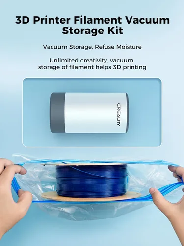 Vista 2 de Kit de almacenamiento al vacío para filamento Creality, bomba automática, secado y limpieza premium, 8 bolsas de almacenamiento selladas