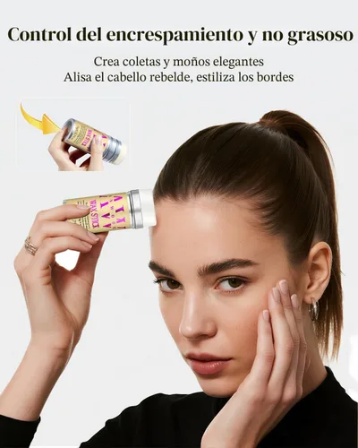 Vista 2 de AnWoor - 4 cepillos de borde para el cabello, barra de cera para el cabello, cepillo de pelo liso para alisar el cabello del bebé, peines de cola