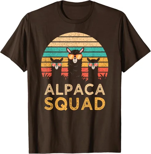 Vista 9 de Divertidas gafas de sol de escuadrón de alpaca Cool Alpacas Vintage Gift T-Shirt, Negro, S