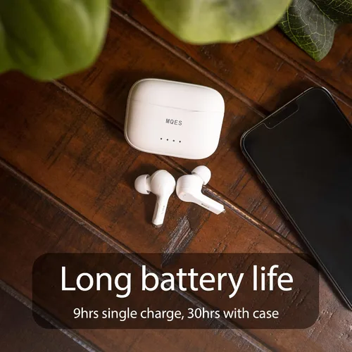 Vista 4 de Auriculares inalámbricos con cancelación activa de ruido, auriculares intrauditivos Bluetooth 5.2, auriculares integrados de 4 mics, control táctil