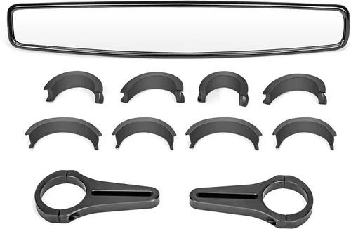 Vista 8 de Dasen Espejo Retrovisor Ancho - Espejo Retrovisor Convexo de 15" con Kit de Abrazadera Ajustable de 1.75" Junta de Goma Rollo de 1.5 Pulgadas Barra