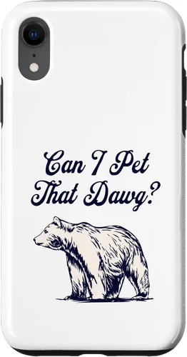 Vista 8 de iPhone 13 Pro Max Can I Pet That Dawg? Bear Meme Funda Southern Accent