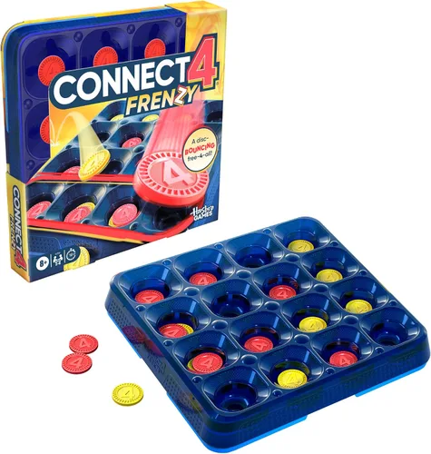 Vista 13 de Connect 4 Frenzy Game Discos de rebote 4 The Win Juegos de fiesta familiar para niños, adolescentes y adultos A partir de 8 años 2 a 6