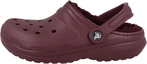 Vista 2 de Crocs - Zuecos para adultos, diseño clásico con forro, unisex, Granates