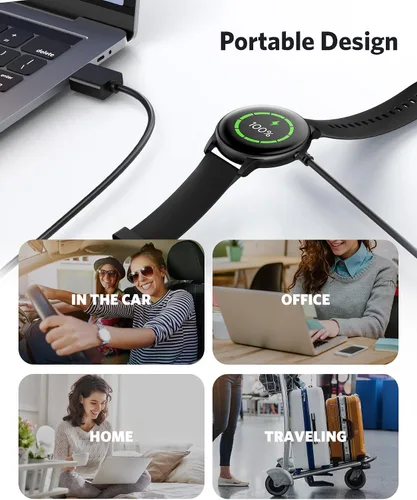 Vista 7 de Parsonver Paquete de 2 cargadores de reloj inteligente para SPROD1, cable de carga USB magnético para relojes inteligentes con cable de 2 pines