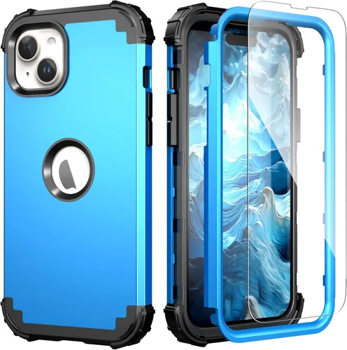 Vista 18 de IDweel Funda para iPhone 13 con Protector de Pantalla, para Funda iPhone 14, Híbrida Resistente a Golpes de Servicio Pesado Protección Cubierta Dura