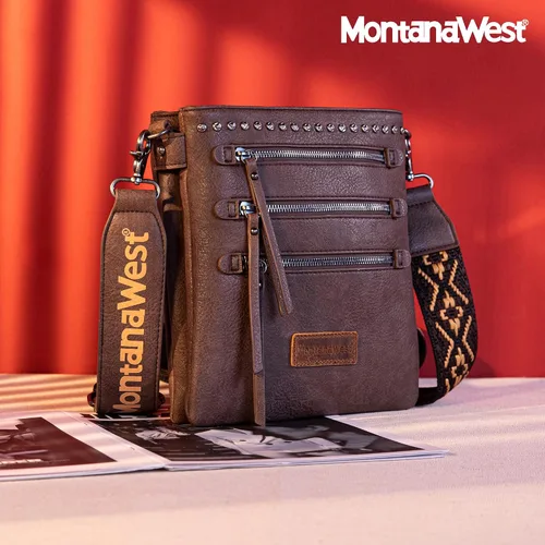 Vista 6 de Montana West Bolsos cruzados para mujer con múltiples bolsillos y correa de guitarra