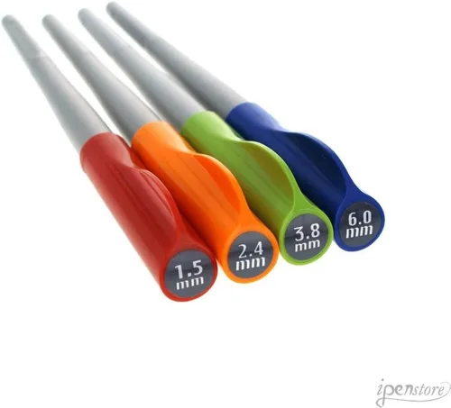 Vista 4 de Pilot Parallel 4 Nib - Juego de plumas de caligrafía, puntas de 1.5 mm, 2.4 mm, 3.8 mm y 6.0 mm, incluye 4 cartuchos de tinta negra y 4 cartuchos
